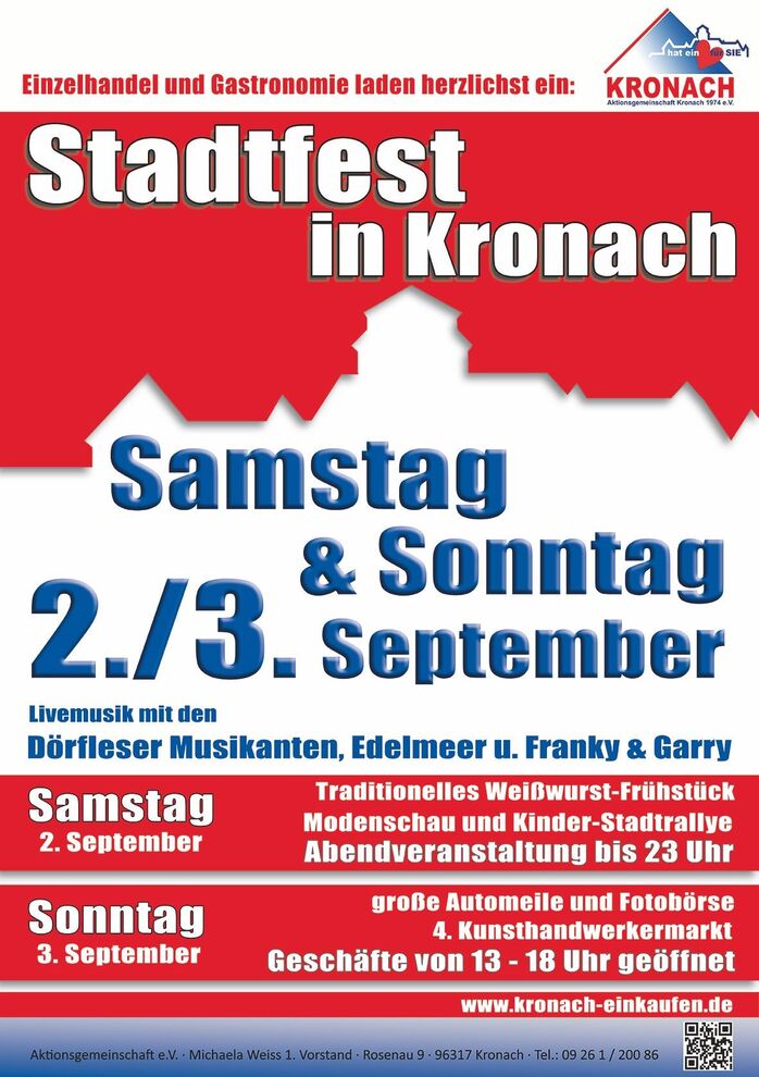 Stadtfest2023, Aktionsgemeinschaft Kronach